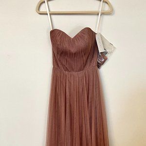 Revelry Size 0 Bradshaw Blush Convertible Bridesmaids Dress-Huge Discount